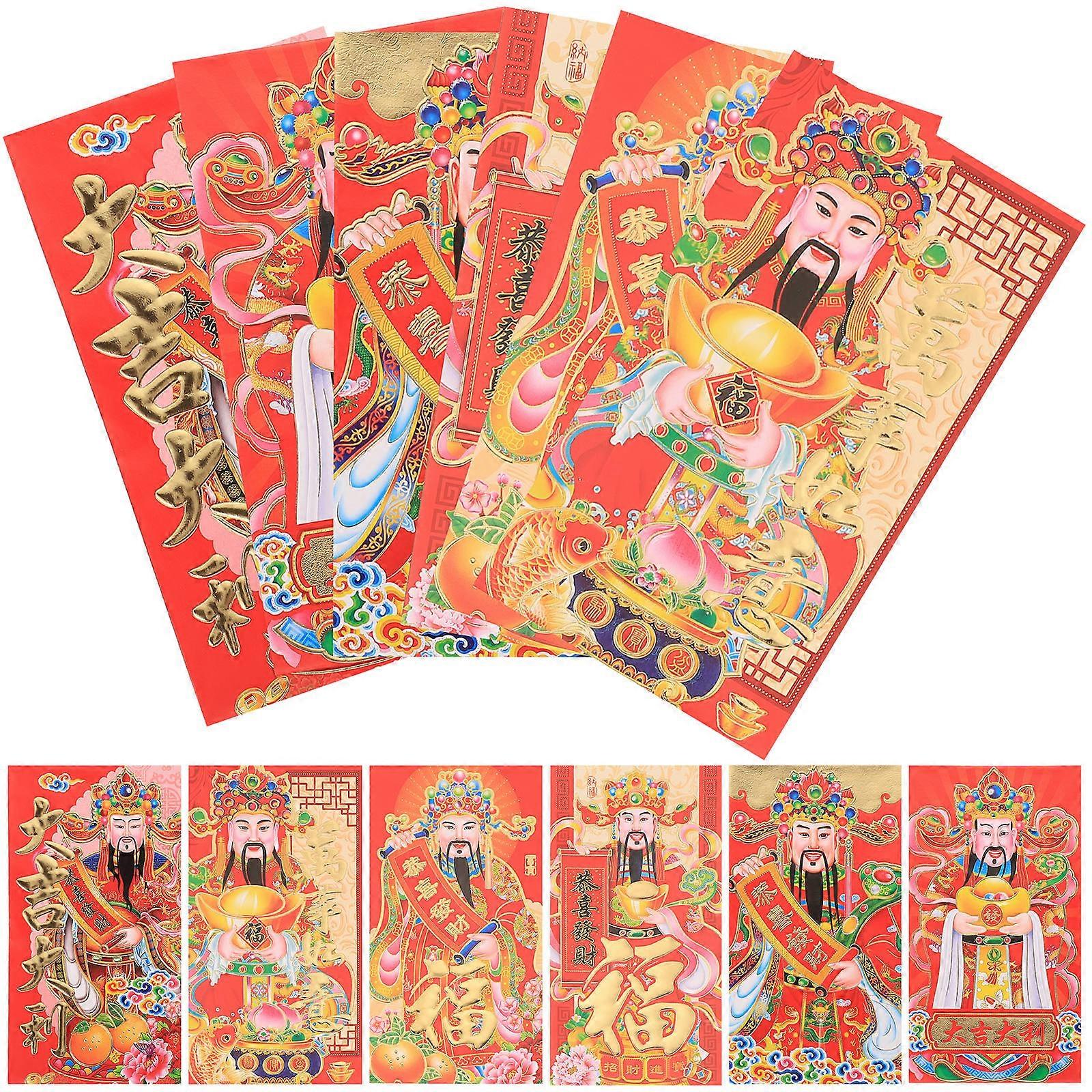 Red Paper Envelopes Chinese Style for New Year Gift 150Pcs Bundle