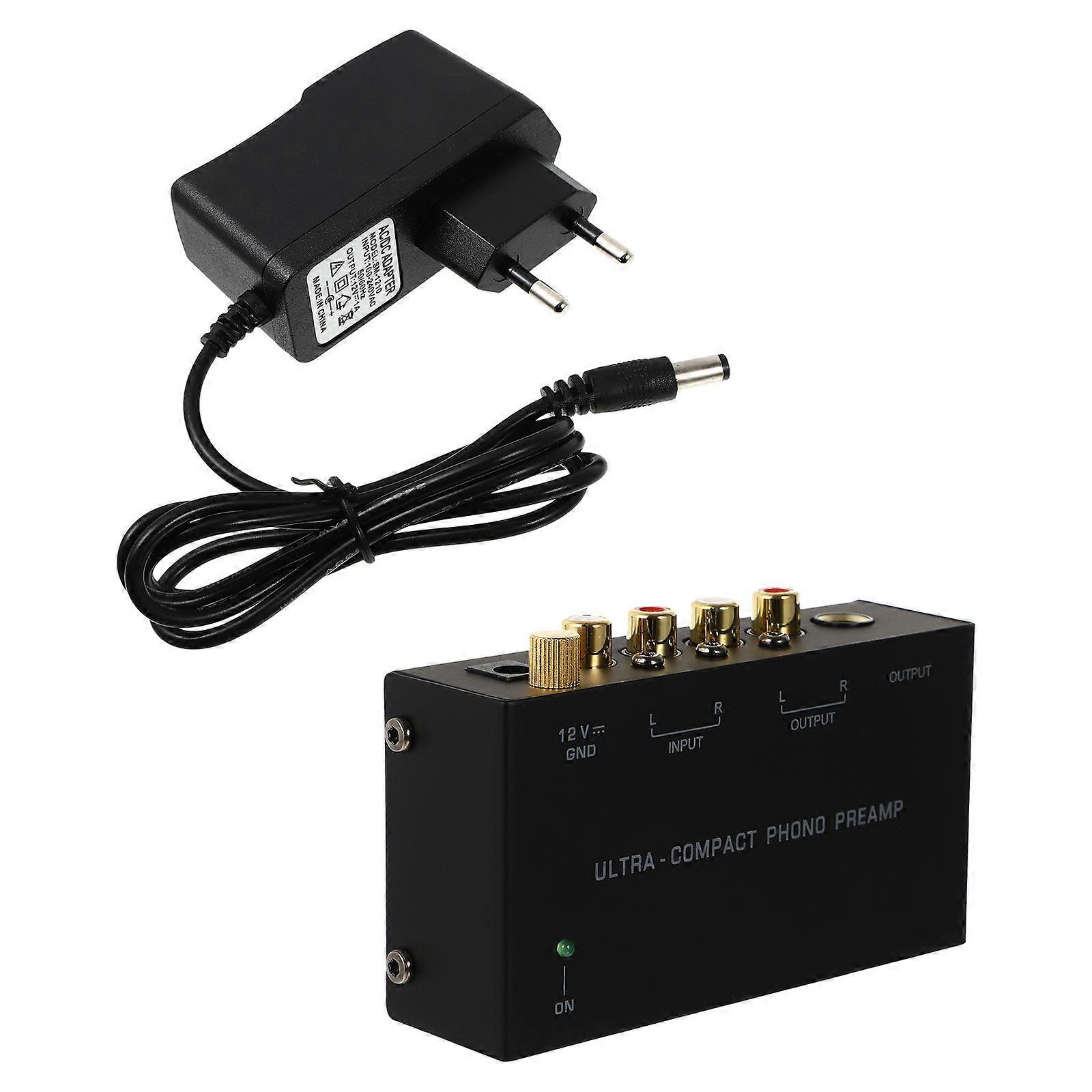 Stereo Mini Preamplifier For Audio System Volume Control Desktop Audio System Black 1Set