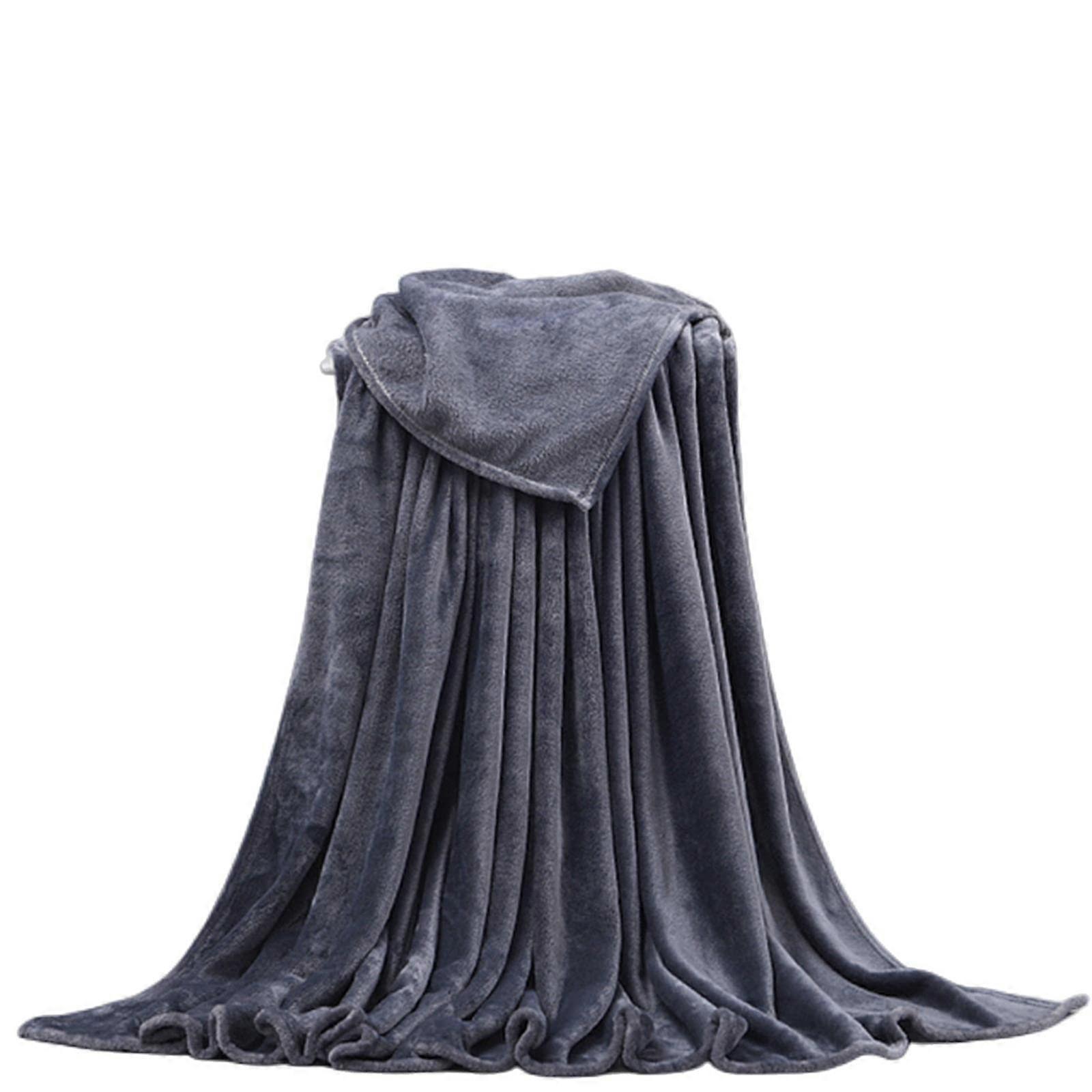 Soft Warm Coral Fleece Blanket Winter Throw 100x150 cm Lightweight Flannel Sofa Throw Pile Fabric