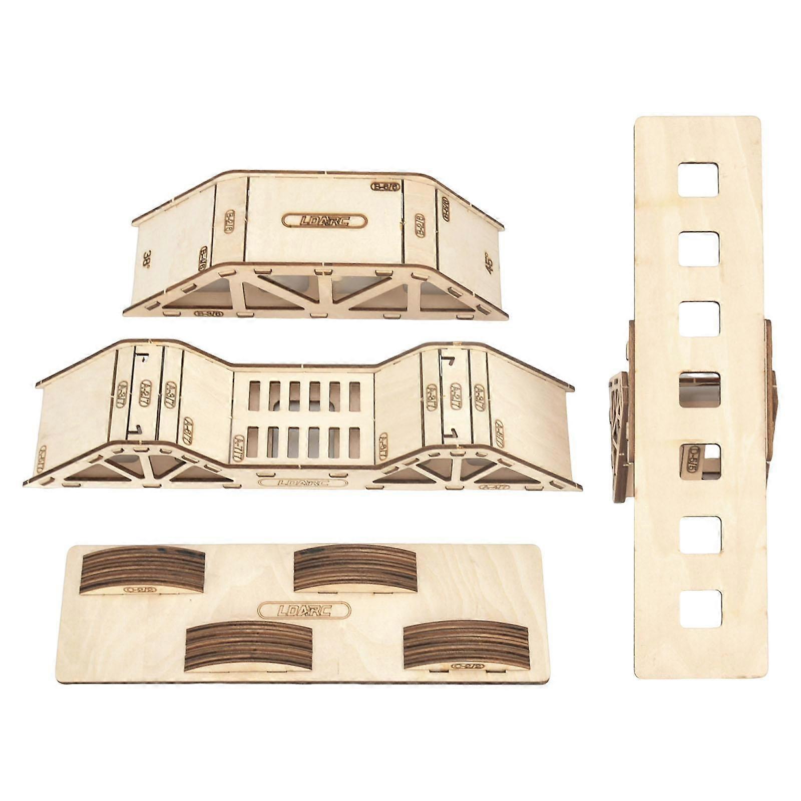 RC Wooden Bridge for RC Crawer 1/43 Desktop Ornament DIY Tool Obstacle Slope