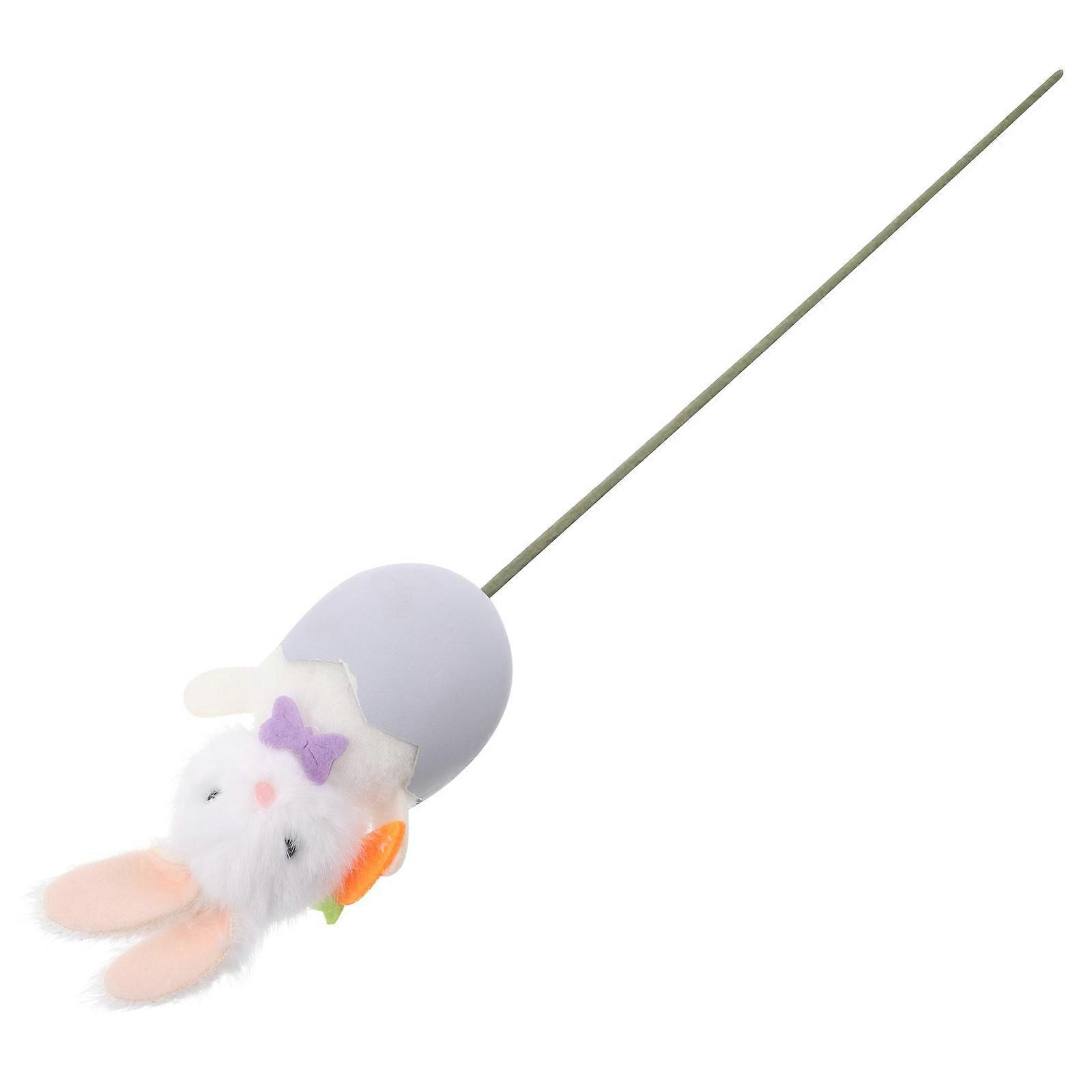 Artificial Easter Branches Easter Egg Stems Home Decor Plastic Material Bunny Figurine 1Pack
