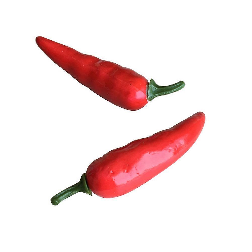 Fake Vegetable Simulation Chili Mini Artificial Chili for Decoration 50Pcs