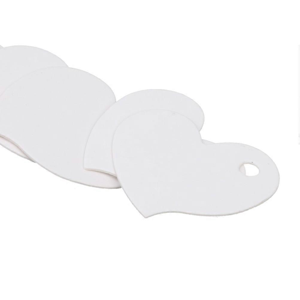 DIY Blank Heart Shape Tags 200 Pcs Suitable For General Public Gift Giving And Decoration With 10m Jute Rope White