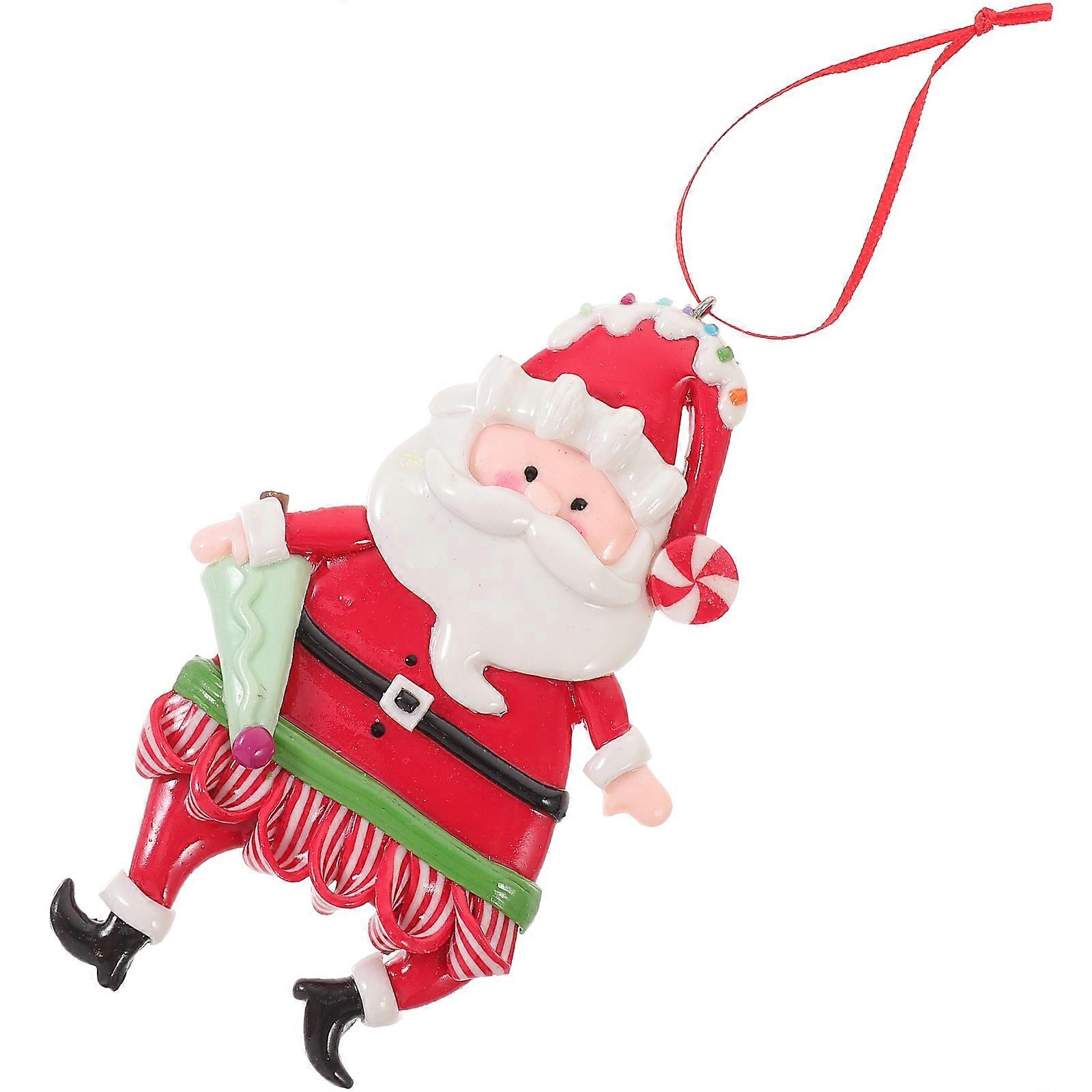 Santa Claus Shape Christmas Tree Hanging Decoration for Christmas Party and Home Display in Multi Color with Material 1Pcs