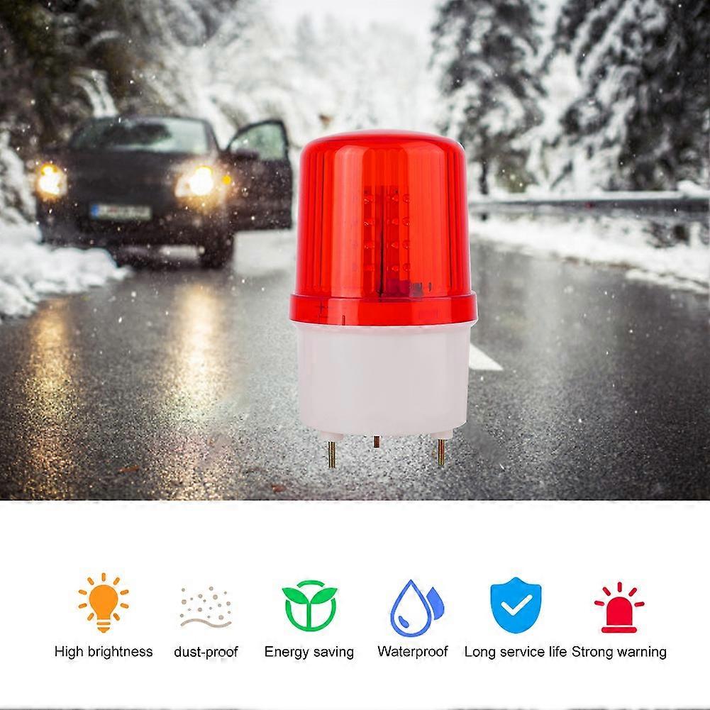 Red LED Flashing Warning Light Beacon 110V Outdoor Construction