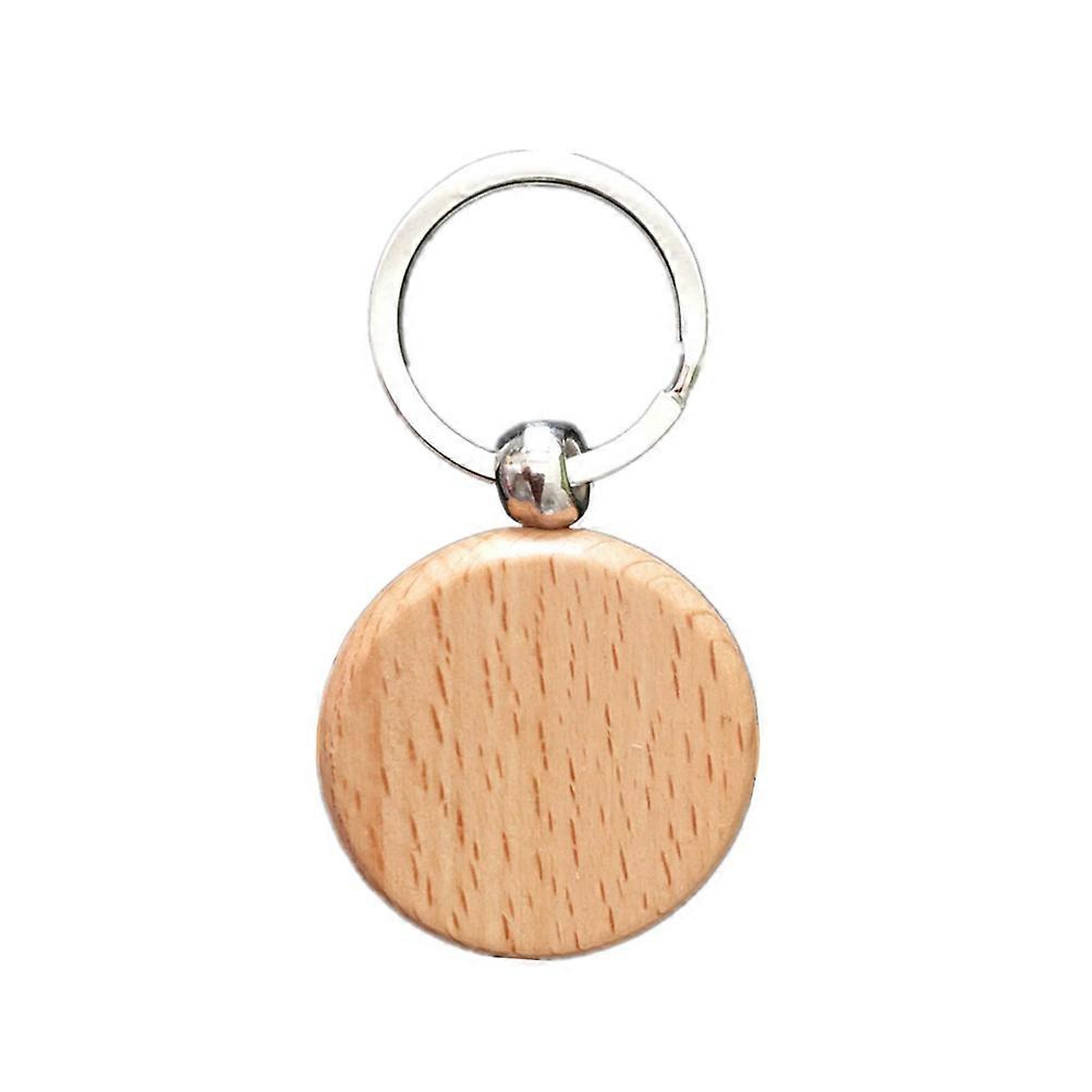 Solid Wood DIY Keychain Pendant for Decoration 6Pcs Creative Keyring