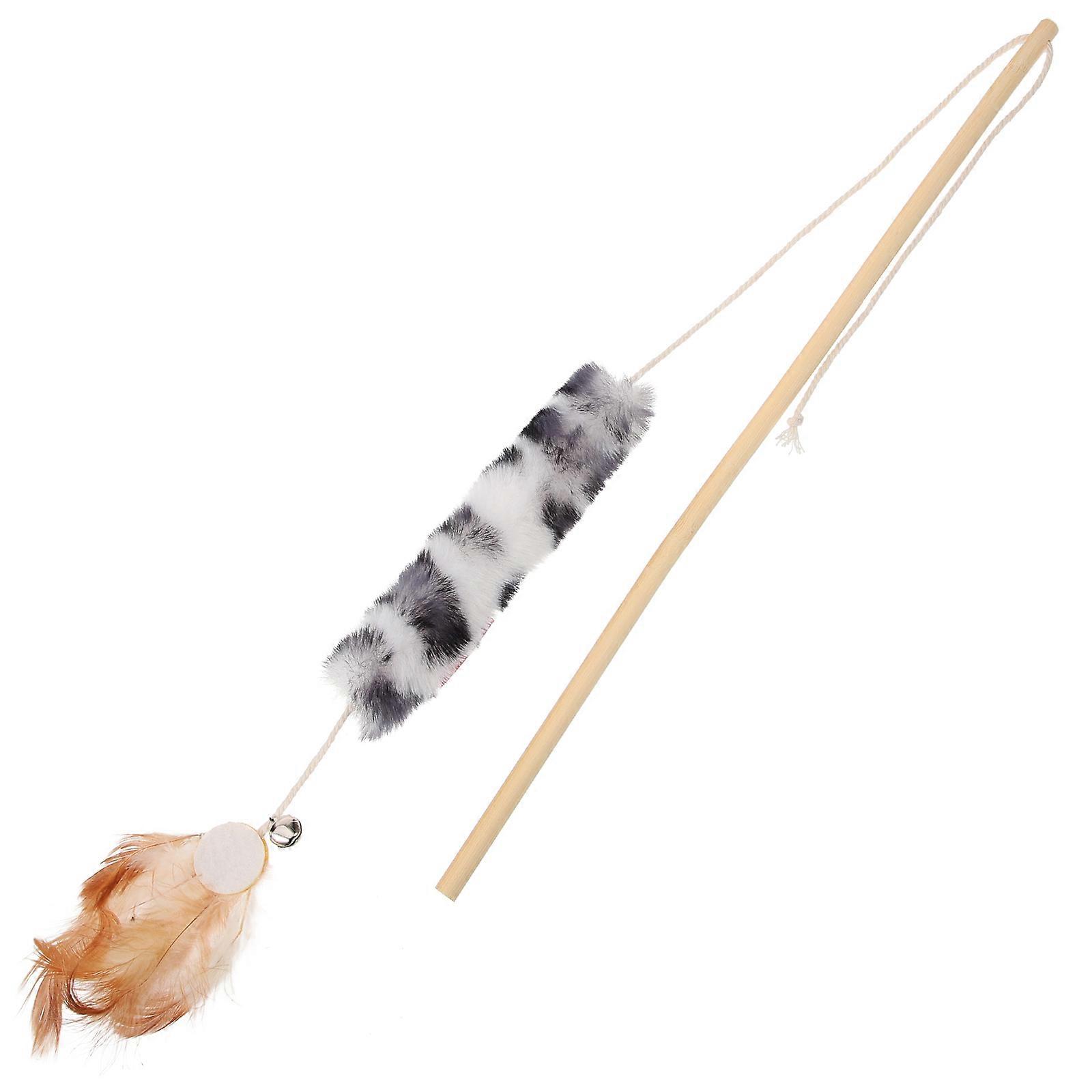 Cat Teaser Stick Kitten Teasing Toy for Cats 2Pcs Colorful Interactive Wand