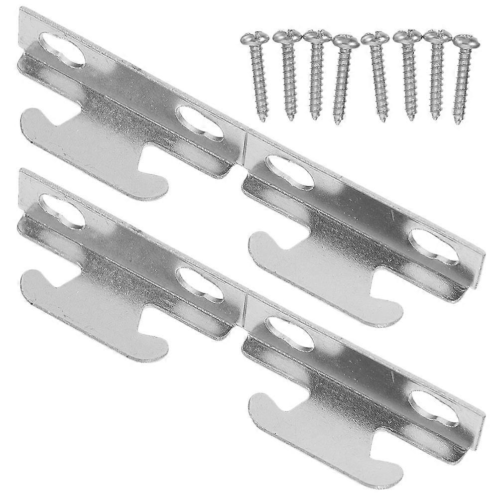Iron Curtain Rod Brackets for Supporting Use 16Sets Silver Curtain Rod Mount Accessories