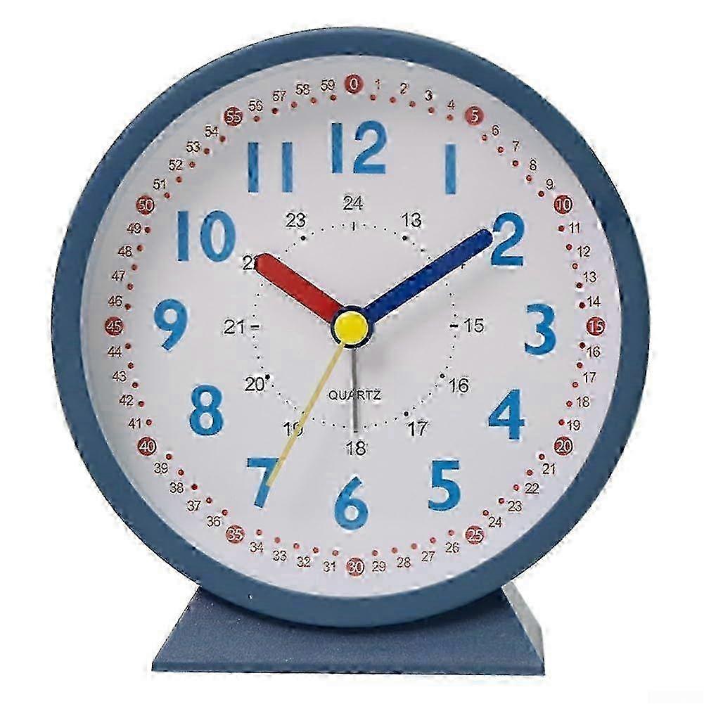 Learning clock for kids, attractive design to promote time management skills for children (blue)