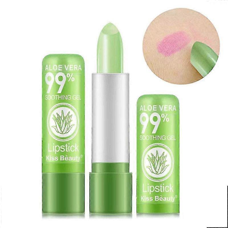 2 Pack Aloe Vera Lipstick, Long Lasting Nutritious Lip Balm