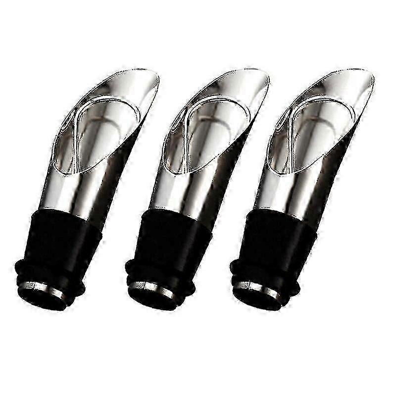 Stainless Steel Wine Pourers & Aerator Set (3-Piece)  UK Wine Lovers Essential