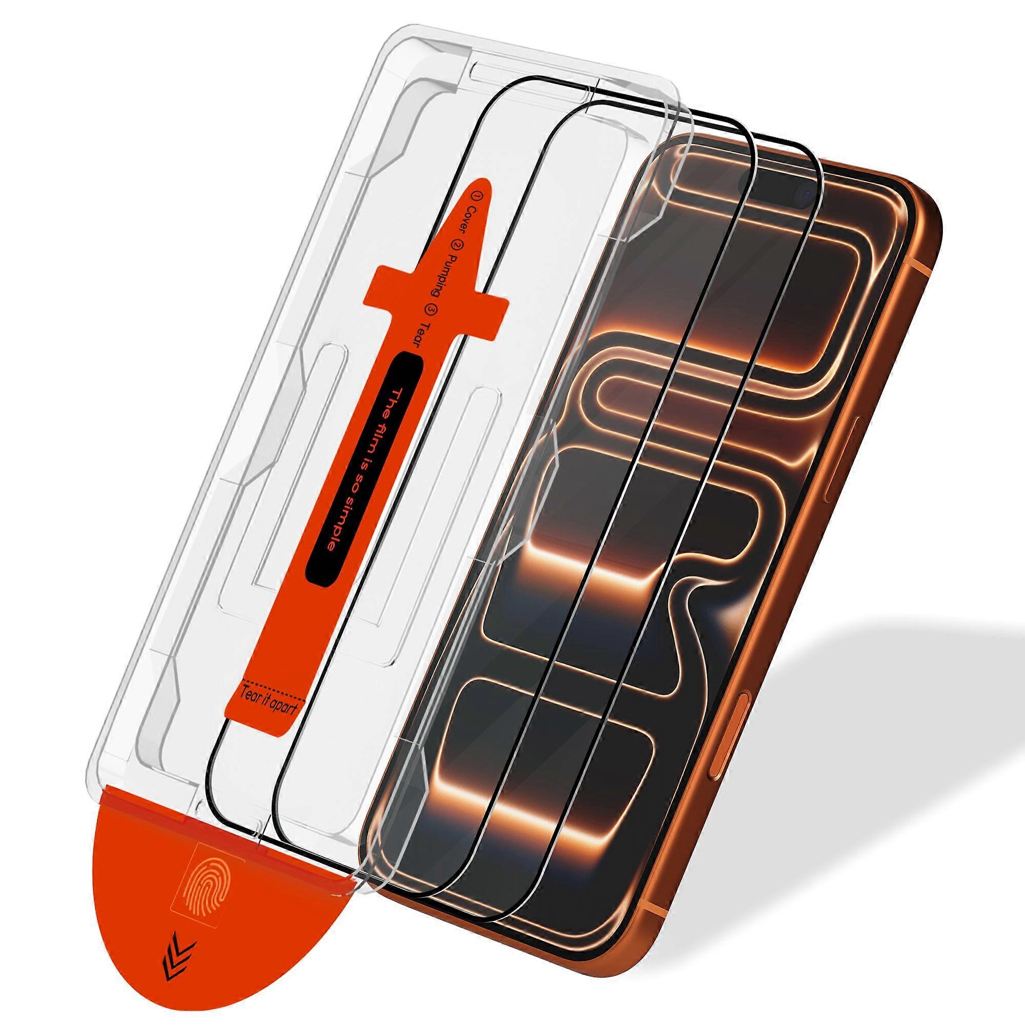 2-Pack iPhone 17/Pro Max/Pro/Air Screen Protector - Tempered Glass | [Auto-Installation] - Bubble-Free