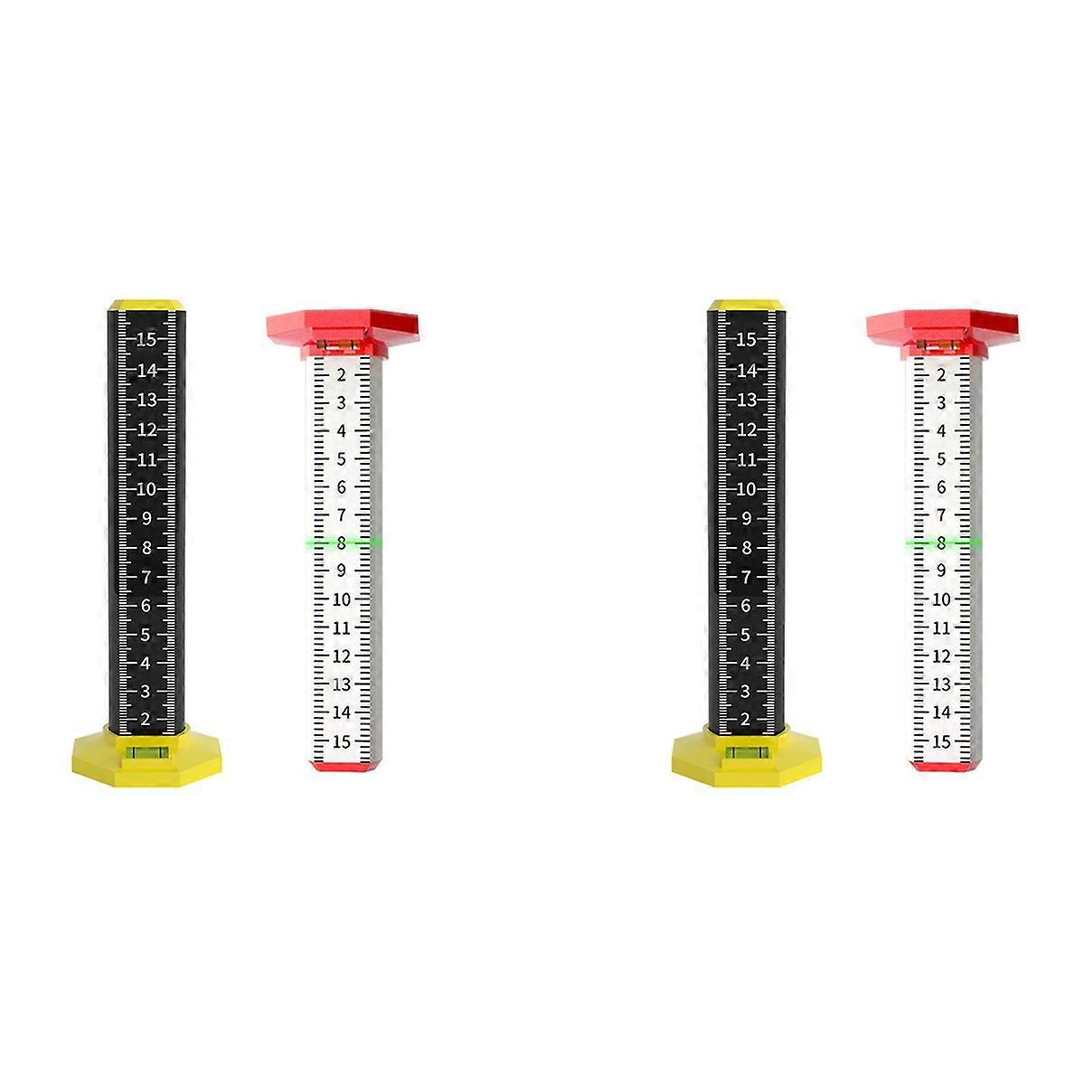 2Pcs Ceiling And Floor Tile Height Ruler, With Magnetic Base