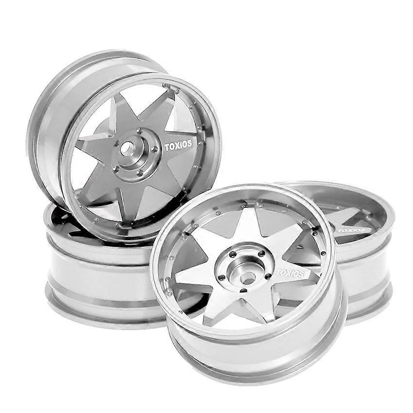 Metal Wheel Hub Drift Wheel Hub Accessories for Kyosho 110/YOKOMO Sakura D5/Tamiya TT02 (White)