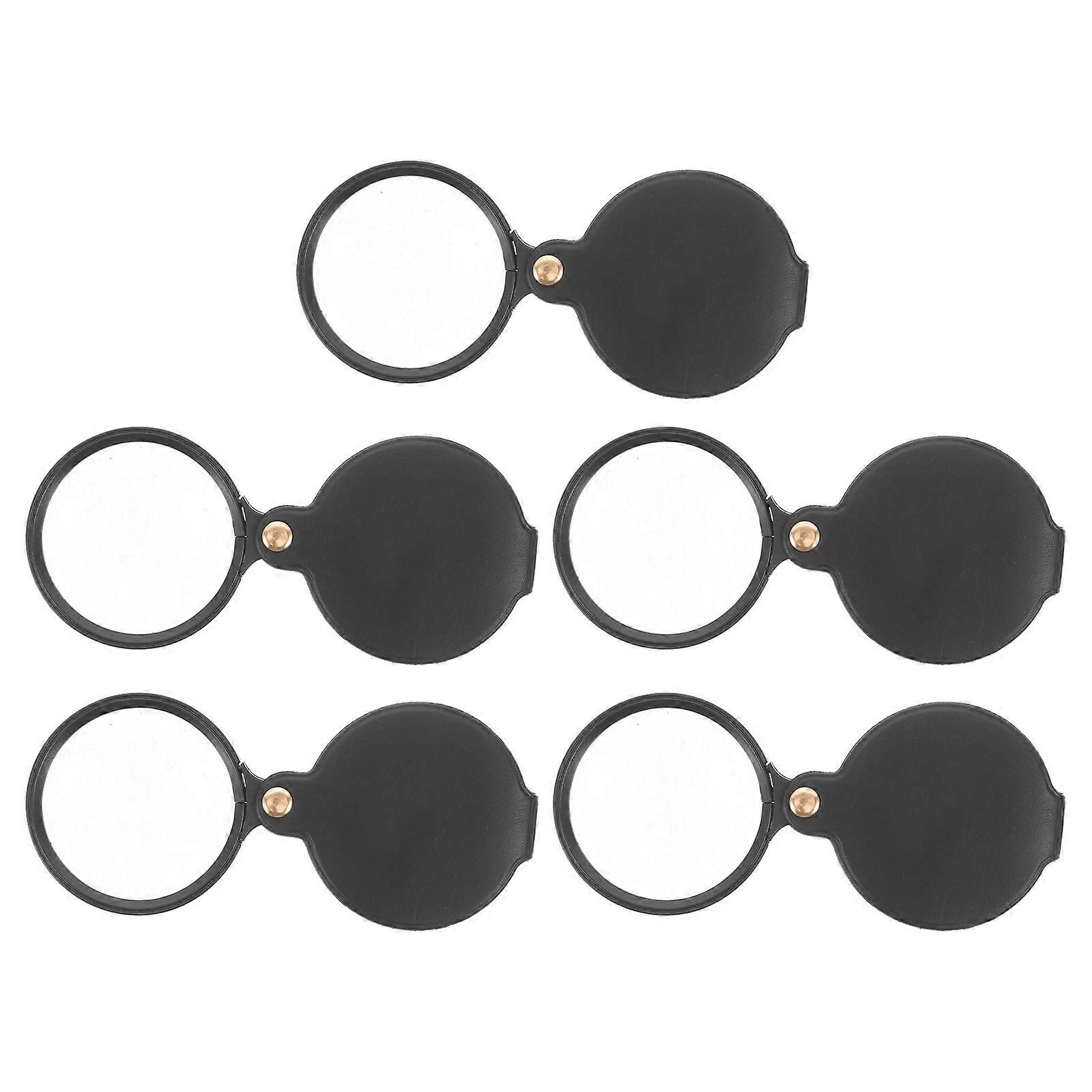 Children Observation Magnifier Glass for Study 5Pcs Portable Folding Magnifier