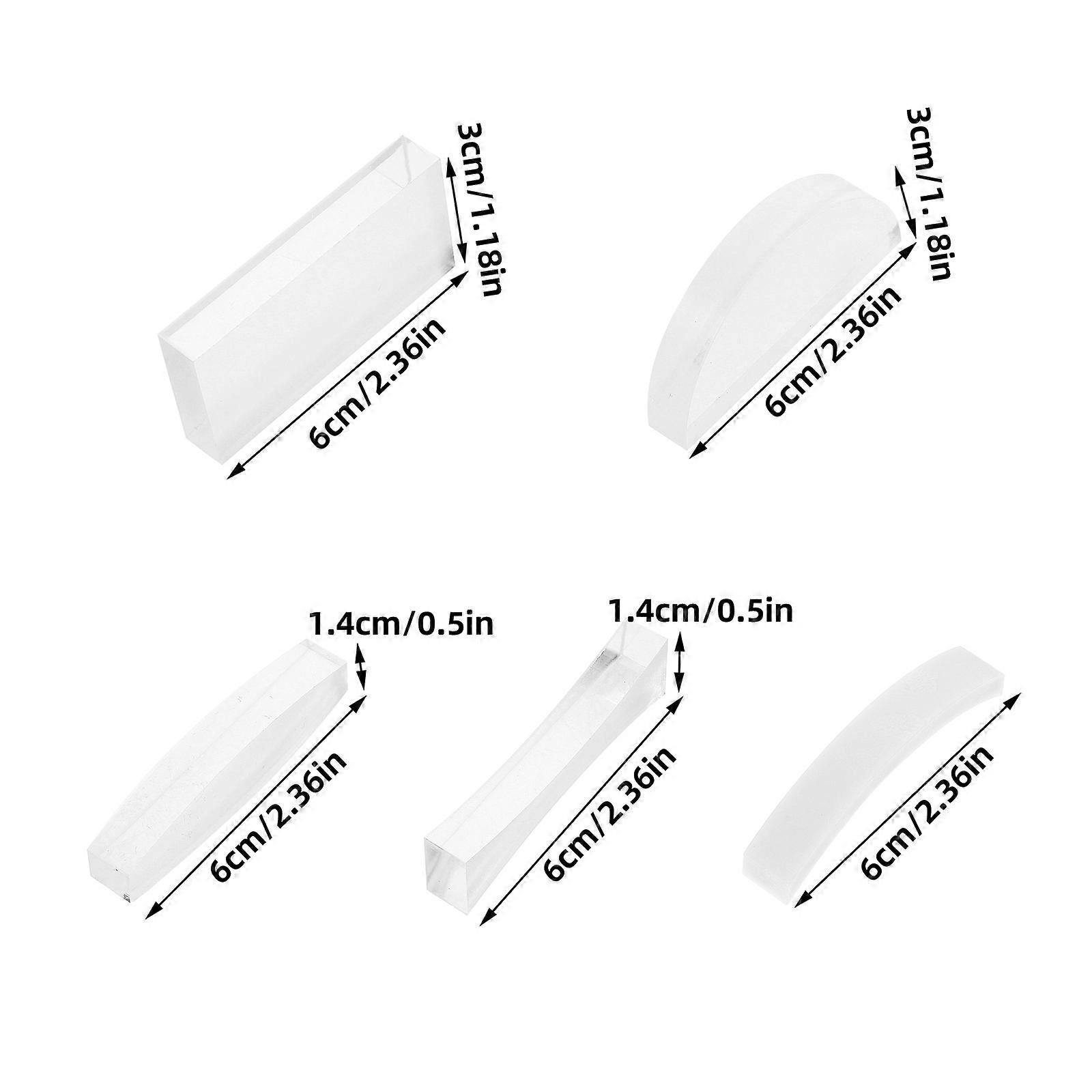 Optical Lens Experiment Supplies Acrylic for Physics Teaching 5Pcs Set
