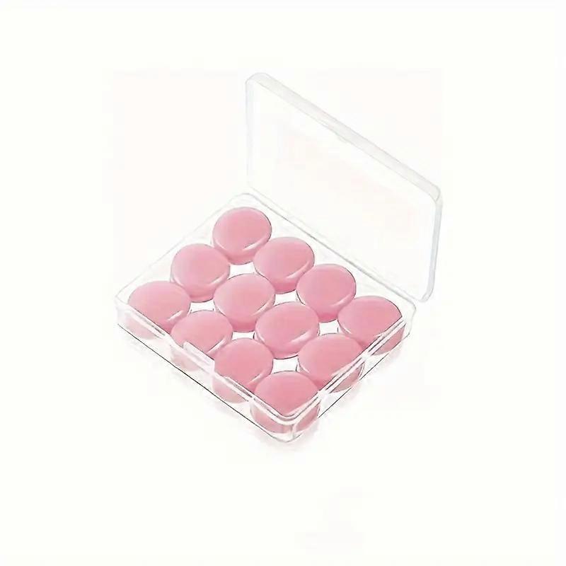 12 stk. gjenbrukbare silikonørepropper for søvn – for konserter, svømming, skyting, snorking, fly