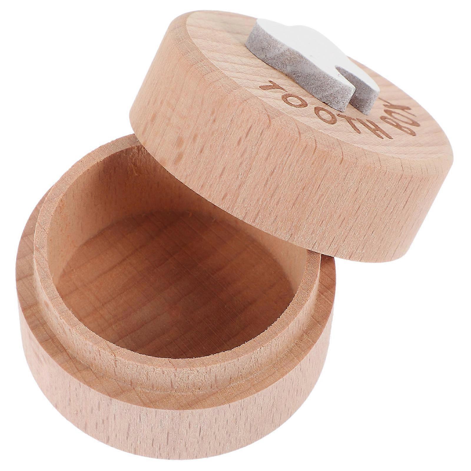 Milk Tooth Case Children's Tooth Storage Box Suitable For Parents Light Brown Preservation 1Set
