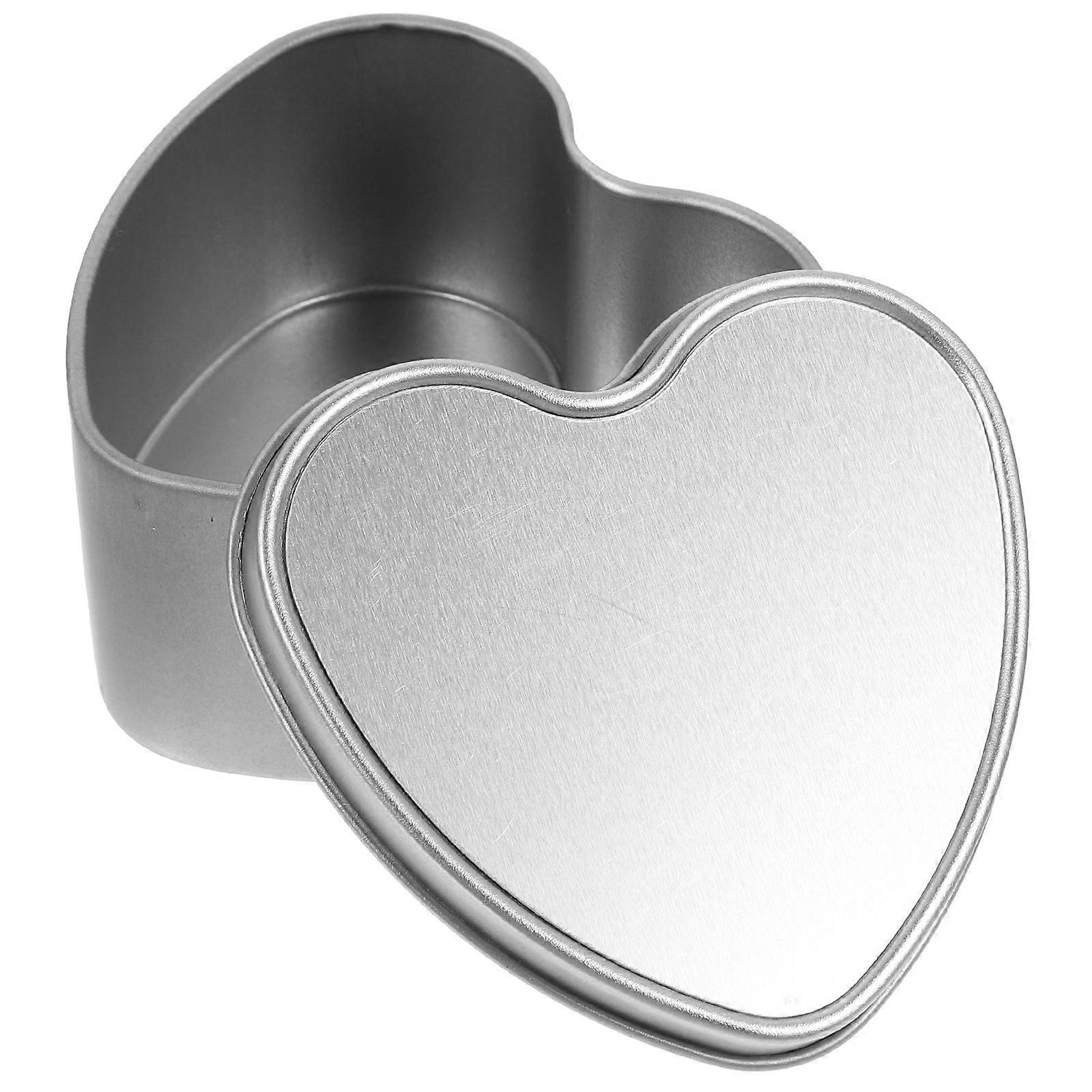 Sublimation Heart Tin Box Iron Storage Box 4Pcs for Cookie and Candy Storage