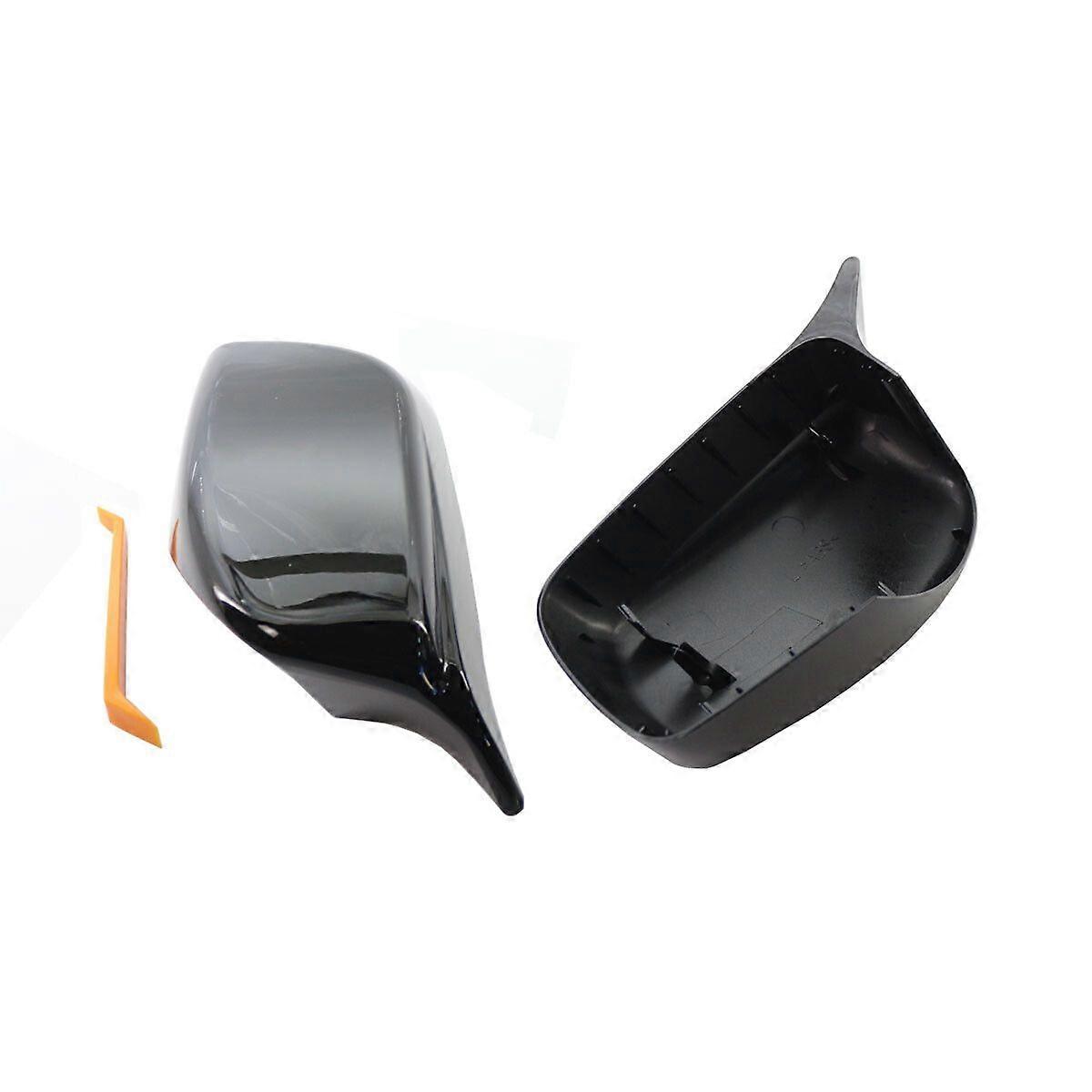 2X M Style Gloss Black Mirror Cap Exterior Mirror For BMW 5 Series E60 E61 2004-2007 NO.7463