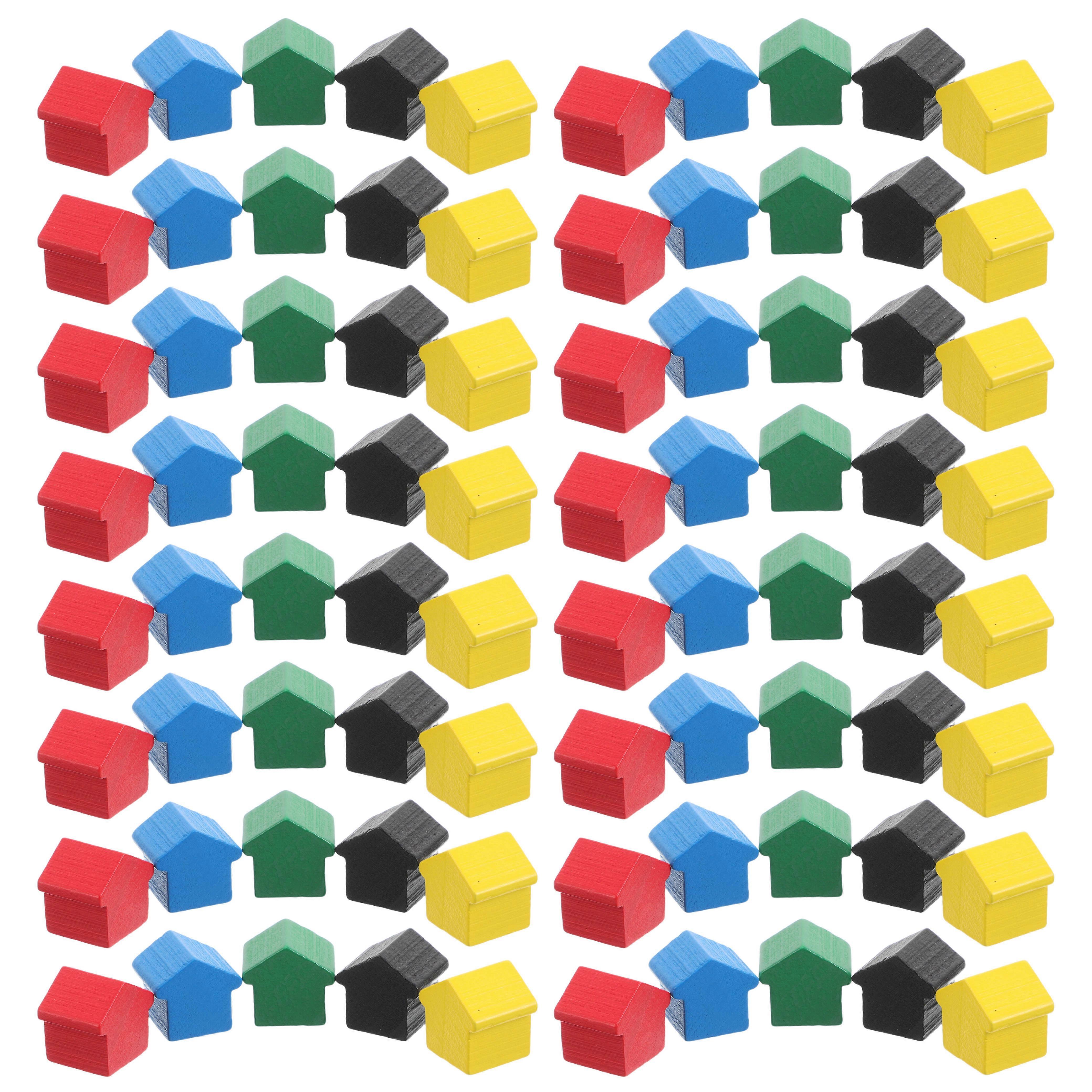 Board Game Wooden House Game Pieces for Playing 150Pcs Educational Set