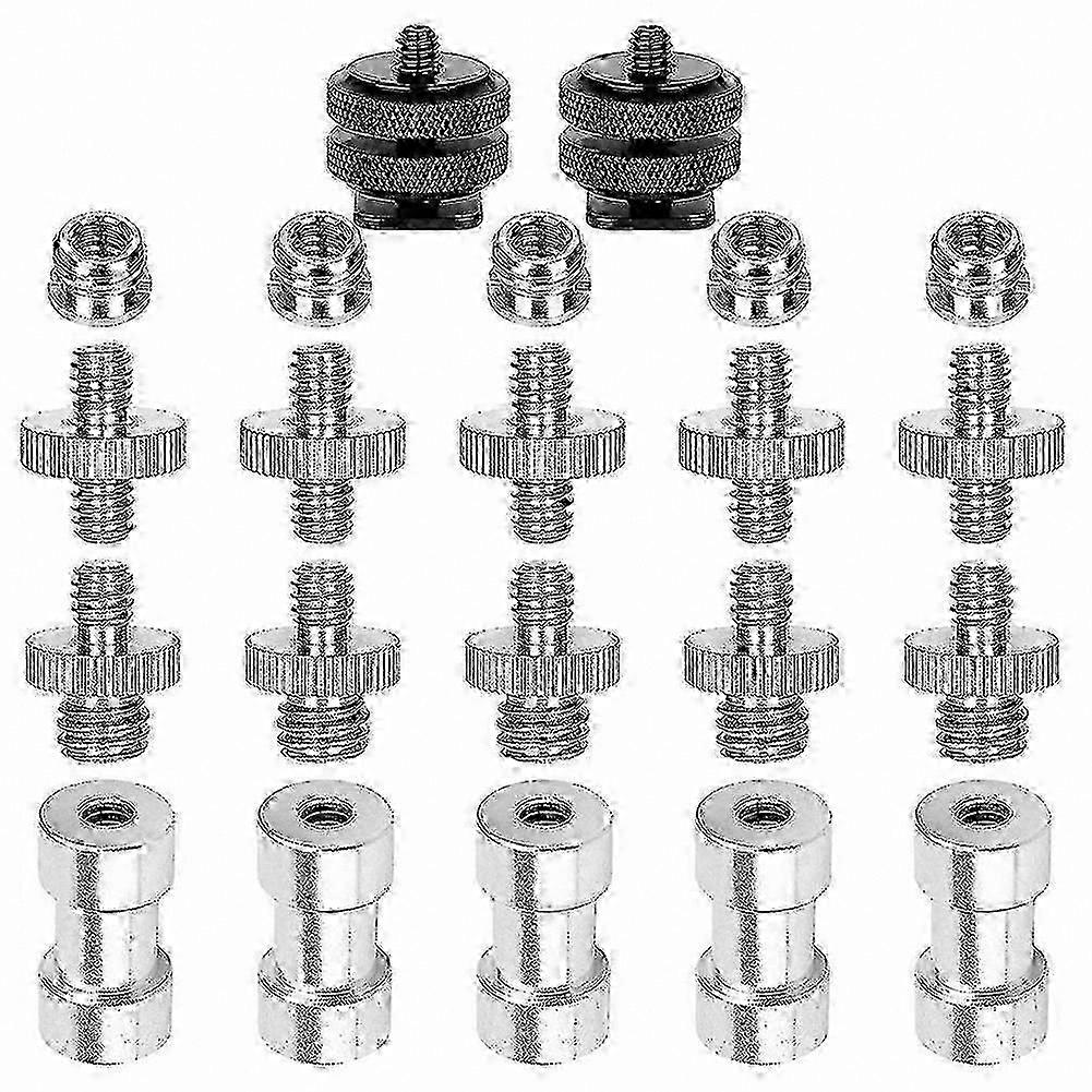 22-Piece Camera Screw Adapter Set, 1/4 to 3/8 and 1/4 to 1/4 Converters for Tripod Use