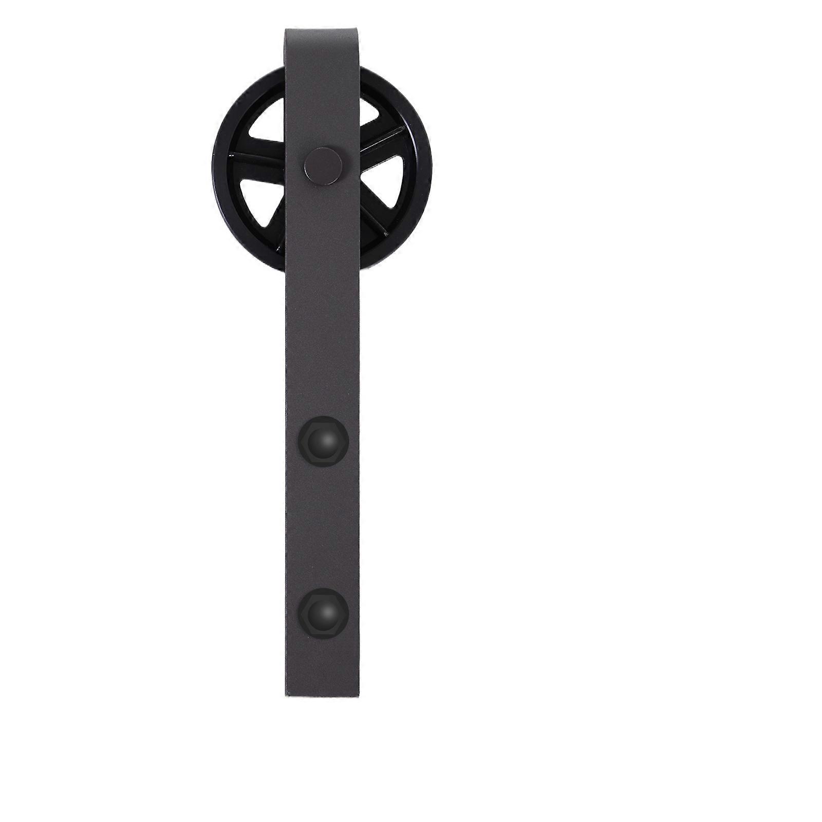 HOMCOM 183cm Sliding Door Hardware Kit Carbon Steel Dark Brown