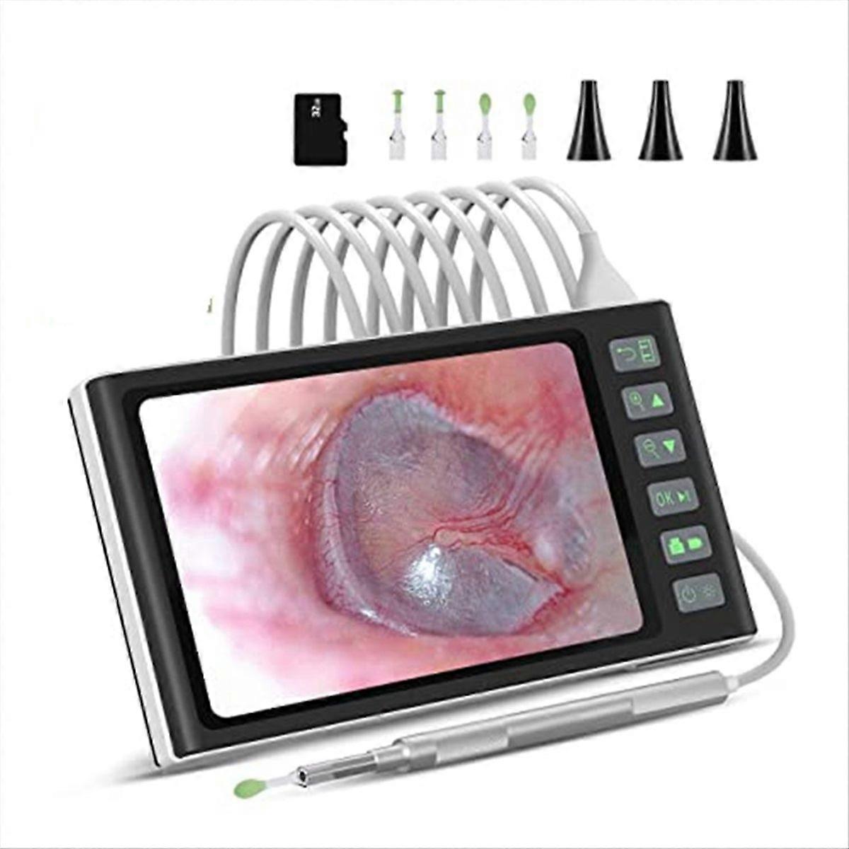 Digital Otoscope with 7-In Screen, Ear Camera, Visual Ear Scoop (32G)
