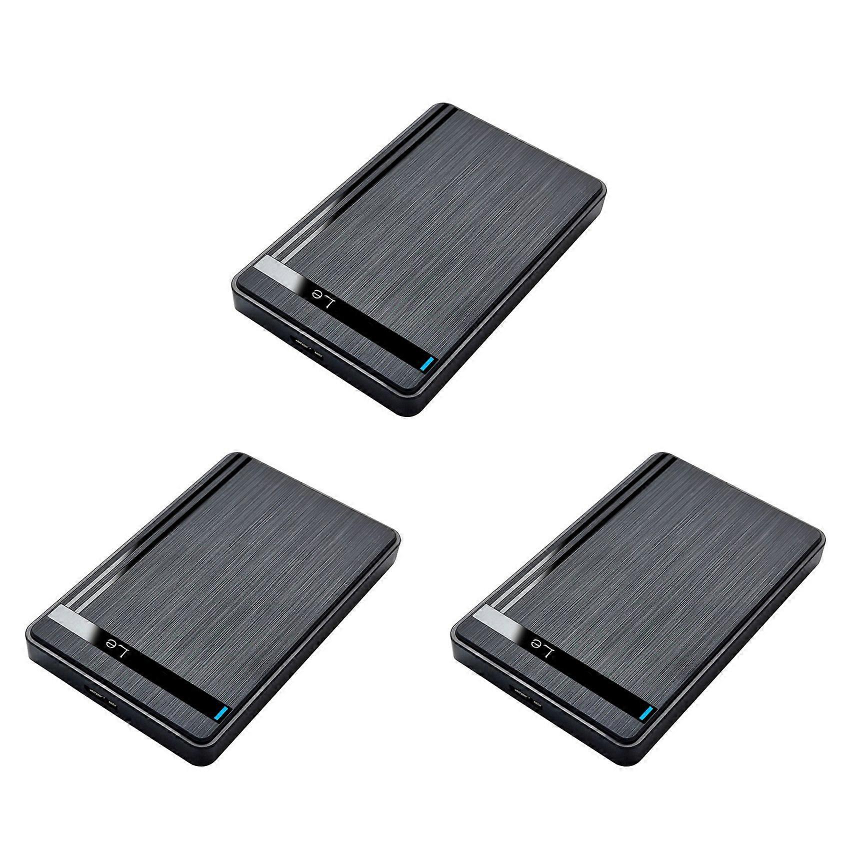 3pcs 2.5inch HDD SSD Enclosure USB 3.0 to SATA External Hard Drive Case for Laptop Desktop PC High-Speed Data Transfer