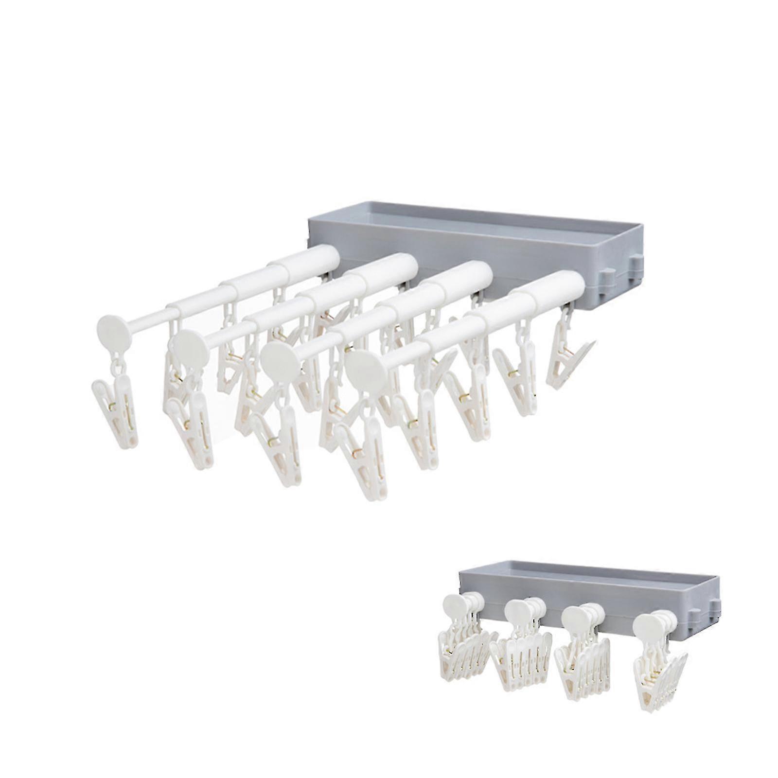 Wall-mounted Retractable Rack No Punching Closet Storage Rack