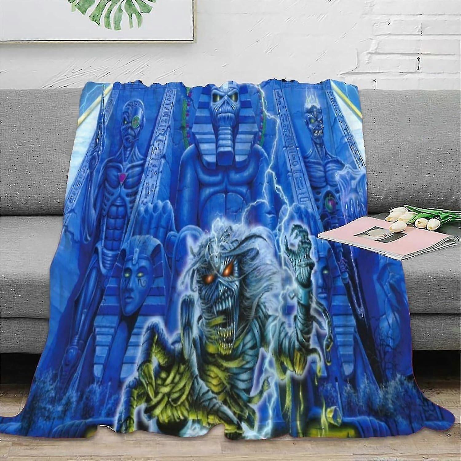 Blanket Tv Sofa Fleece Blanket Throw Soft Cozy Thick Warm 3d Iron Maiden Pattern Turtles Flannel Blanket Kids Plush Blankets Warm Throw Blanket For Be