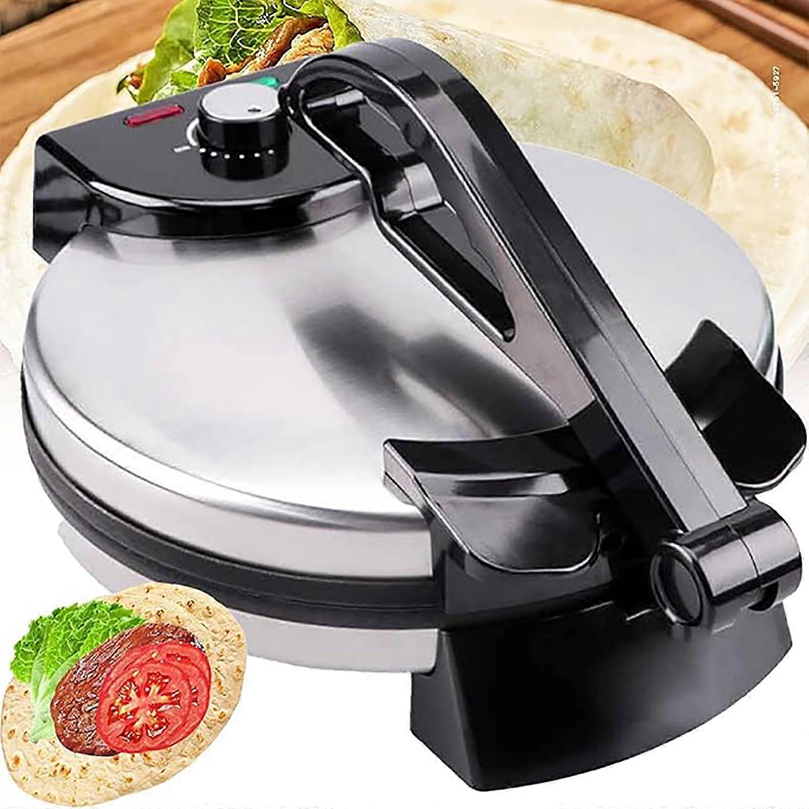 Electric Tortilla Maker DoubleSided Baking NonStick Surface AntiScald Handle For Homemade Bread