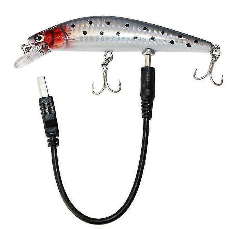 Electronic USB Fishing Lure - Realistic Vibrating Light-Up Bait