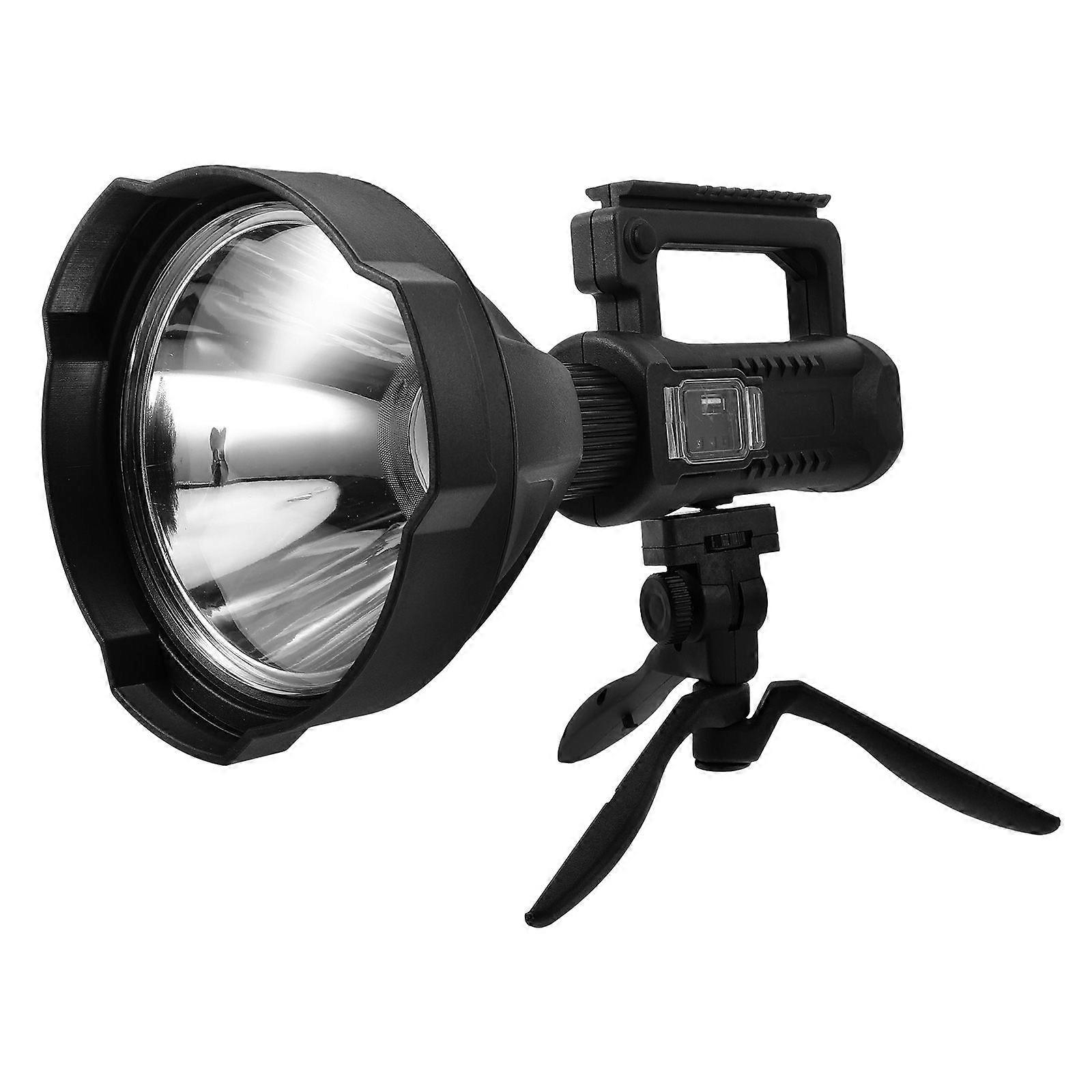 1pc Searchlight Long Distance Flashlight Waterproof Light USB Recharge Torch