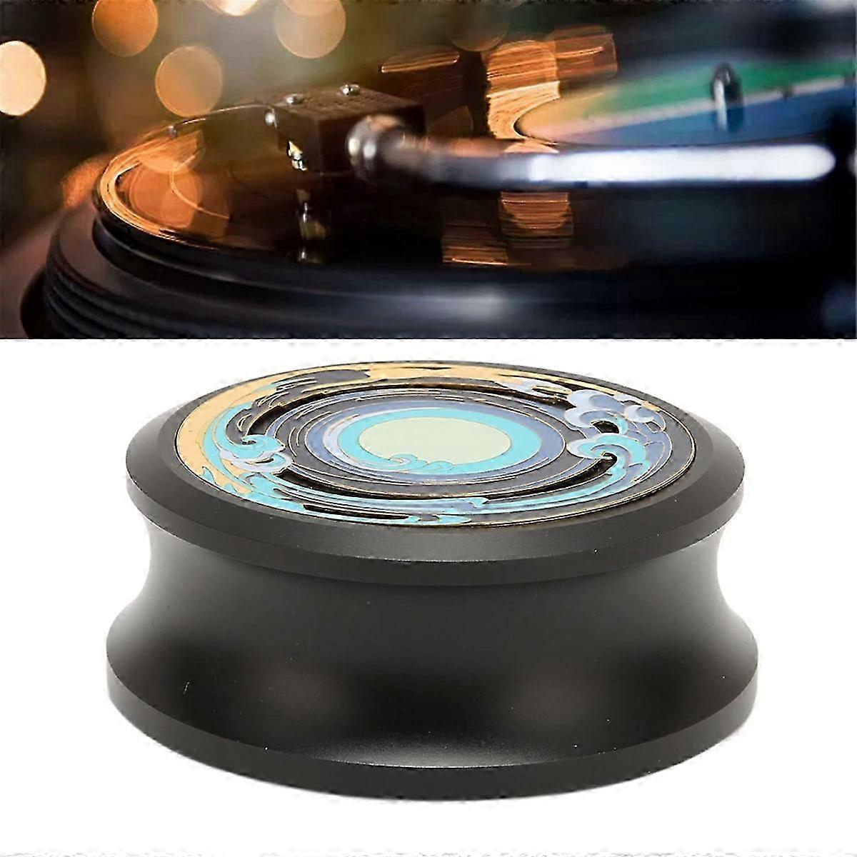 LP Record Weight Record Clamp Turntable Disc Stabilizer, Black