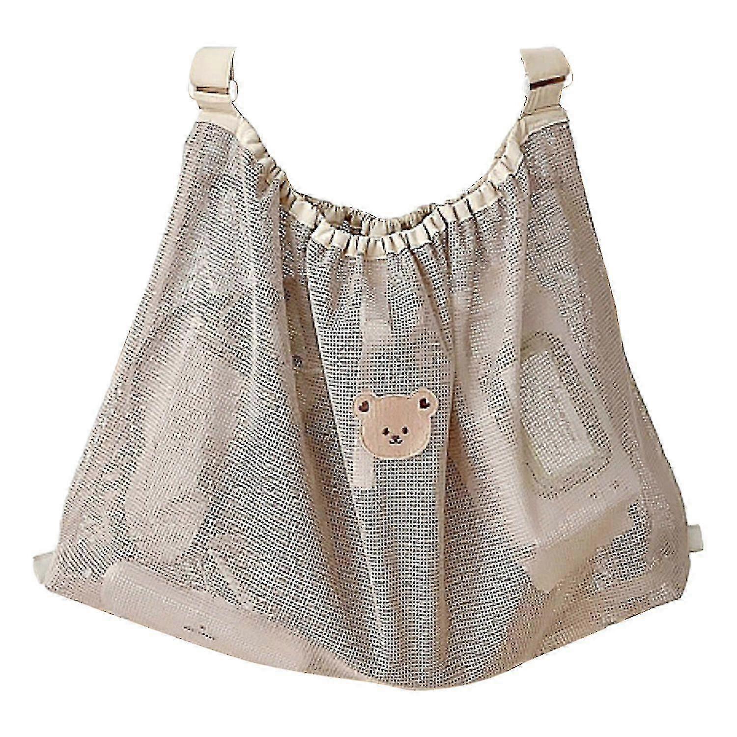 Portable Pushchair Mesh Holder Netting Bag Large Capacity Stroller Organizer Baby Bottle Diaper Stor