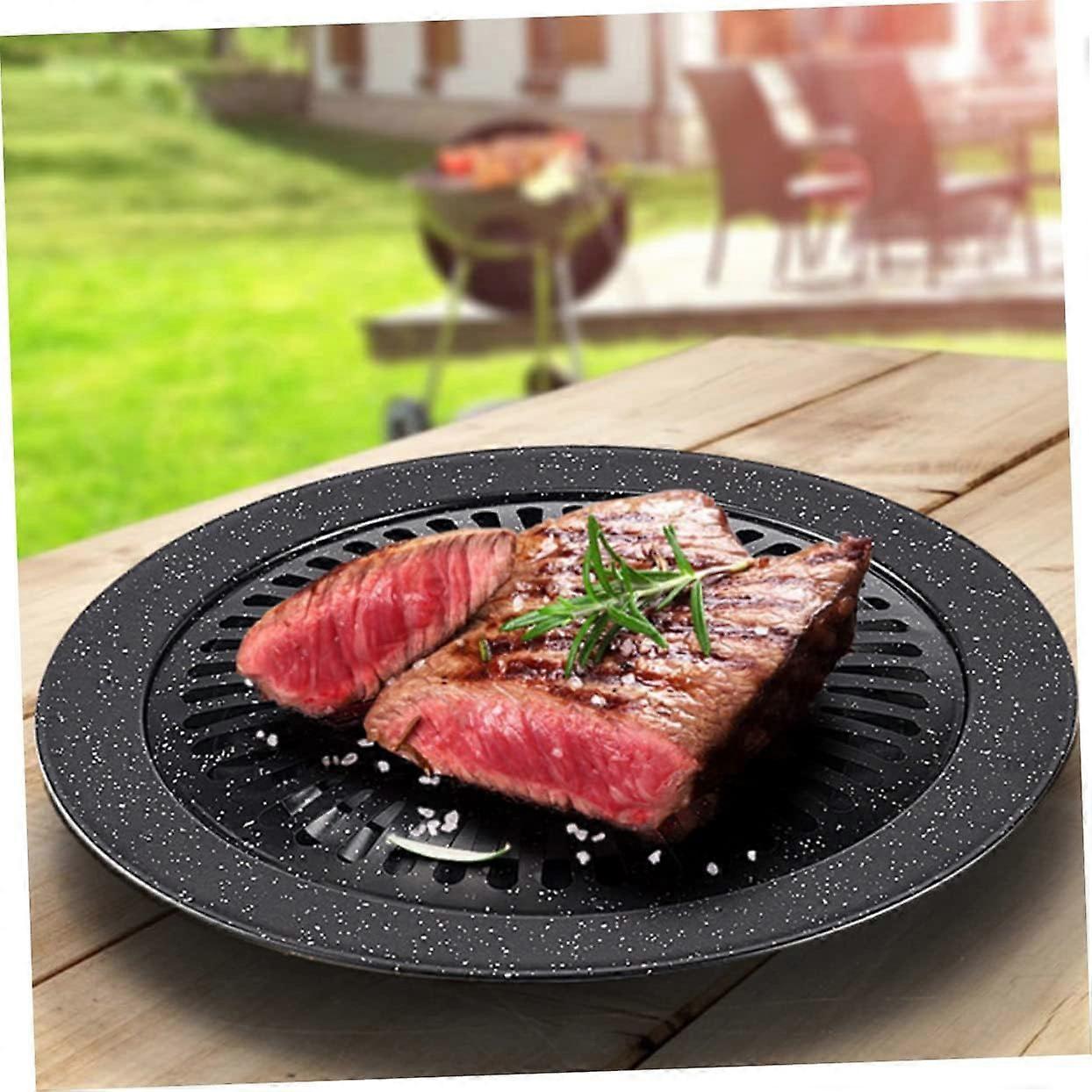 Frying Pan Non Stick Grill Pan Meat Pan Round Iron Bakeware