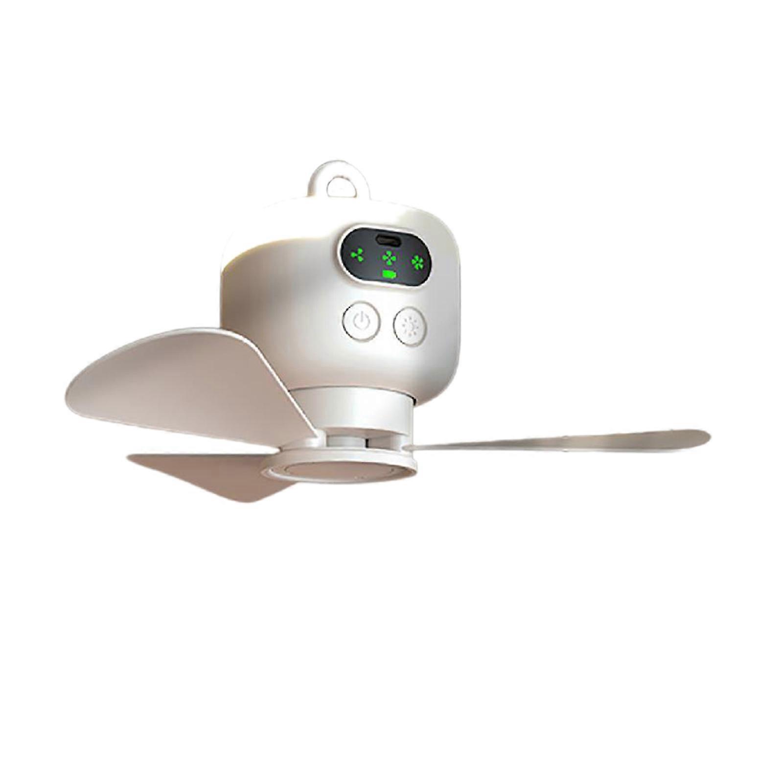 Rechargeable Ceiling Fan with Remote 4Speeds USB Ceiling Fan Hangings Fan for Camping Bed Camping Tent Canopys Cubicle Multicolor