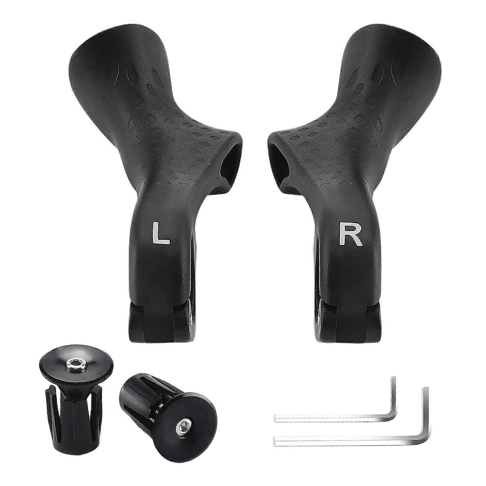 Bicycles Extender Handlebars Shock Reduction Bikes Bar Ends and Plugs Set Extension Double Bicycles Handlebars Brackets Multicolor