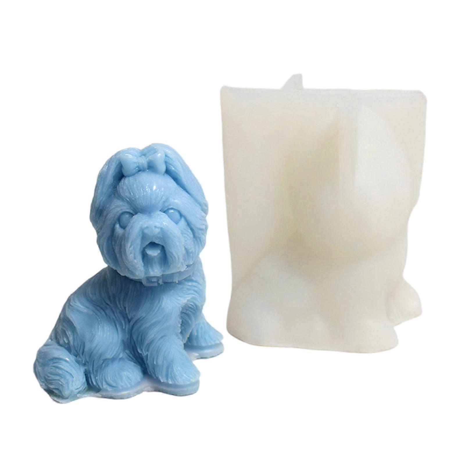 תבנית סיליקון לאפיית נרות כלבים מקסימים, תבניות סיליקון לגורים, תבניות שרף בעבודת יד להכנת נרות DIY, ססגוניות