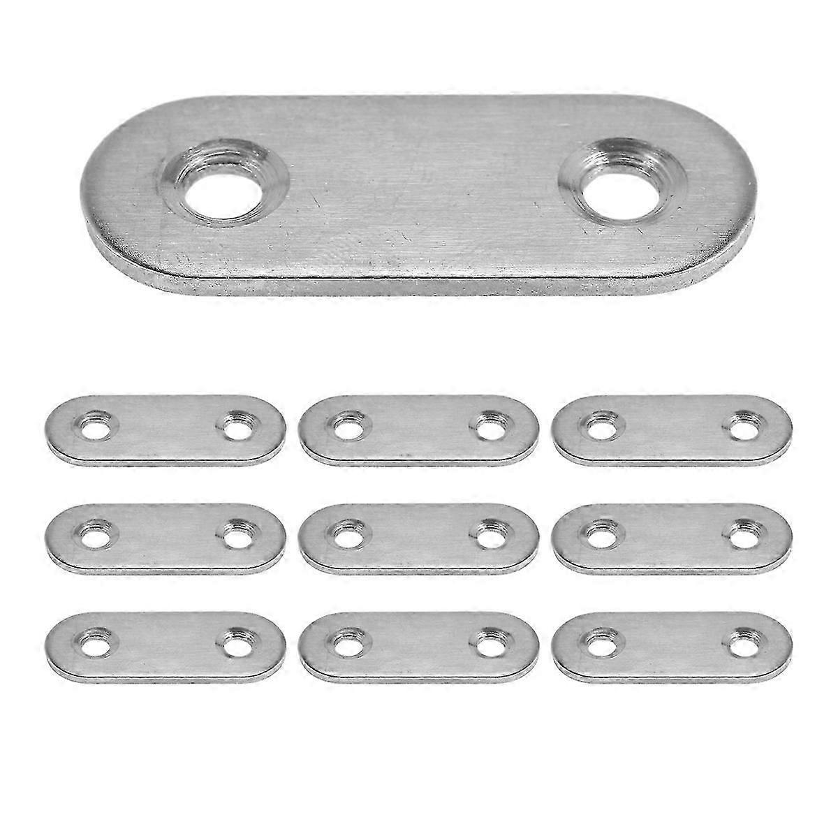 Flat Mending Plates Repair Fixing Joining Brackets 40x15mm 10pcs
