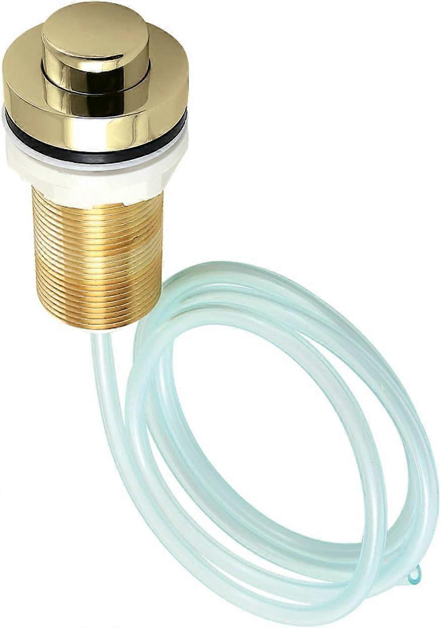 KAM212 Gourmetier Garbage Disposal Air Switch Button, Polished Brass