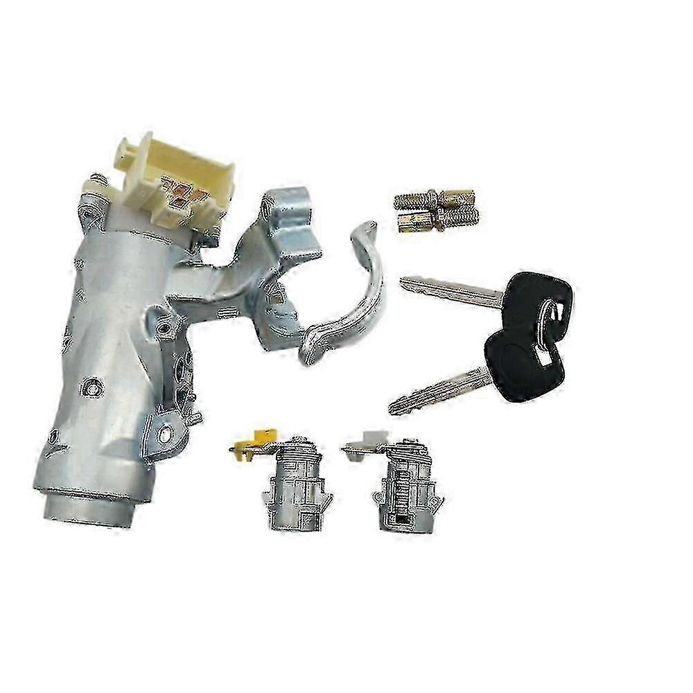 Ignition Lock Core Ignition Switch Steering Barrel Lock + Door Lock With 2 Keys Set For 1997-2005 (haoyi)