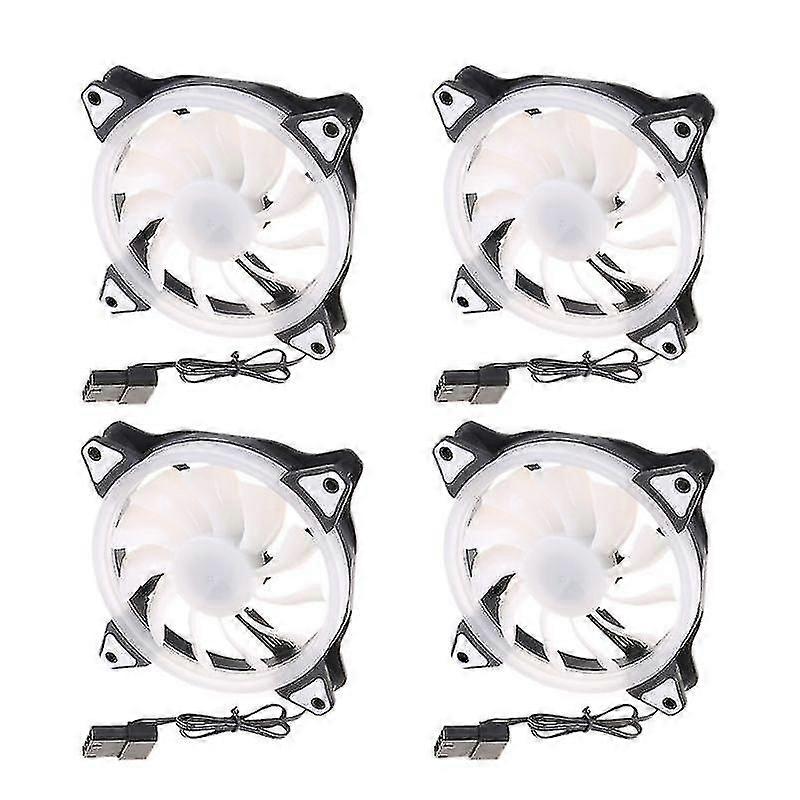 1set 120mm Computer Pc Laptop Case Cooling Fan Adjustable Rgb Led Light Cooler Quiet Cool Fan With Screws Accessories Kit