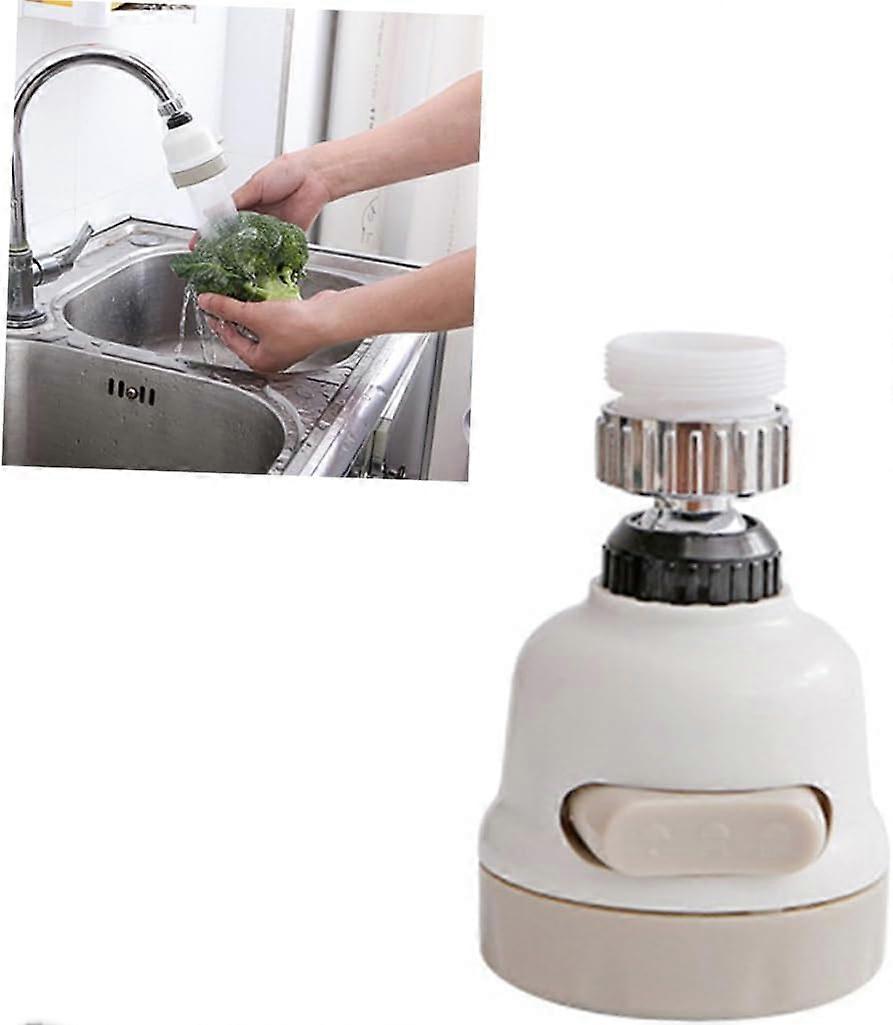 Adjustable Water Saving Faucet Diffuser with Rotating Nozzle, Silicone and Stainless Steel Kitchen Sink Shower Head Accessory for Bathroom and Garden