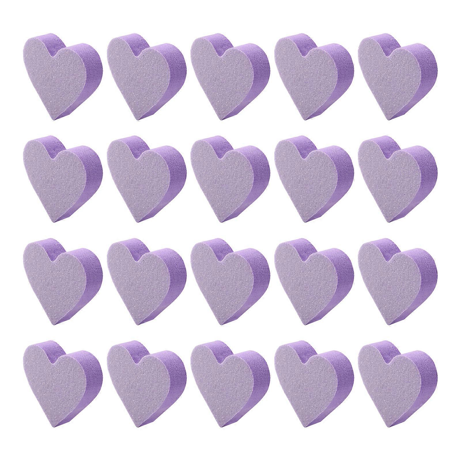 Multifunctional Sponges Nail Buffer Heart Contours Design For Precise Control During Filing And Surfaces Refining  Purple