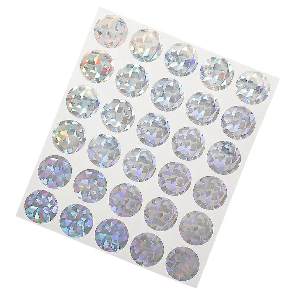 Circle Scratch Off Stickers Paper for Decoration 30Pcs Silver Incentive