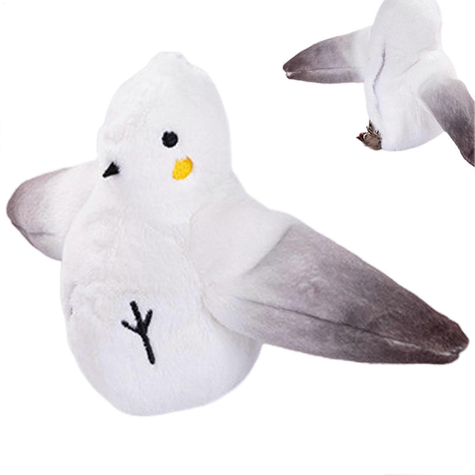 Interactive Chirping Bird Cat Toy USB Rechargeable TouchActivated Indoor Play and Exercise