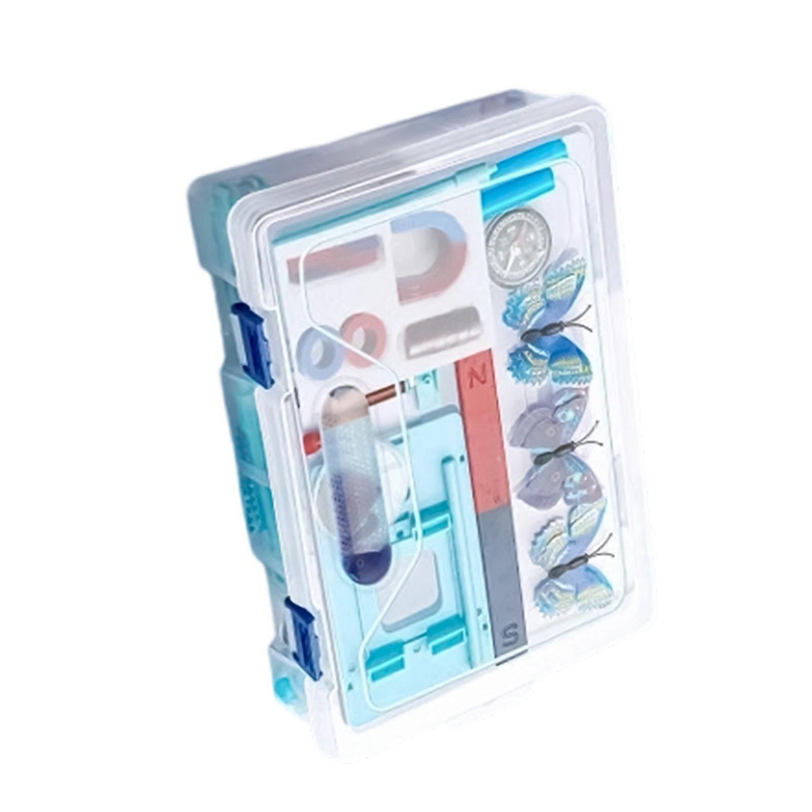 Science Experiment Magnets Set With Multiple Shape Interactive Magnetic Toy Physics Teaching Aid For School Laboratory Multicolor