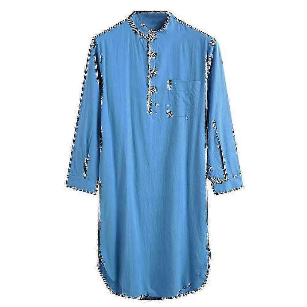 Camisa de dormir de algodão para homens-DF